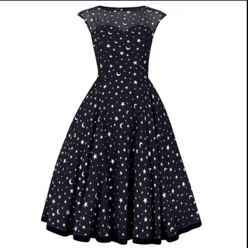 Modcloth x Collectif Faye Starlight Swing Dress (Size S/US 6/UK 10) NWT
